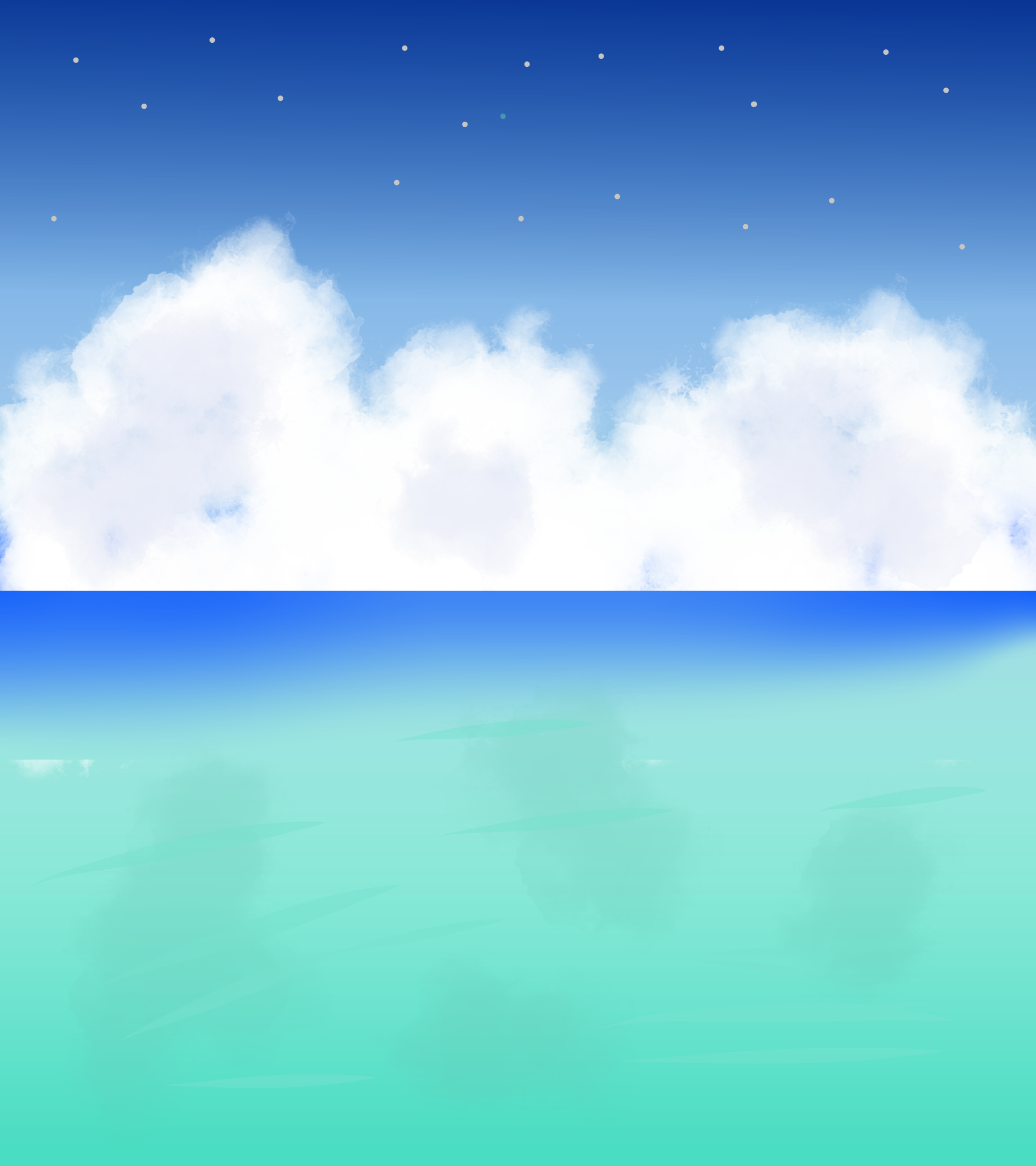 Awan Malam Ocean Background